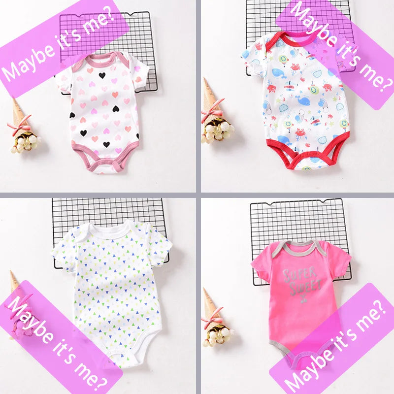 Soft Cotton Baby Bodysuit Romper for Newborns – Boys & Girls (0–12M)