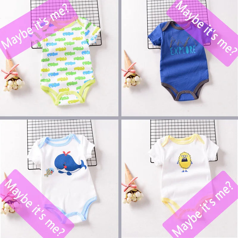 Soft Cotton Baby Bodysuit Romper for Newborns – Boys & Girls (0–12M)
