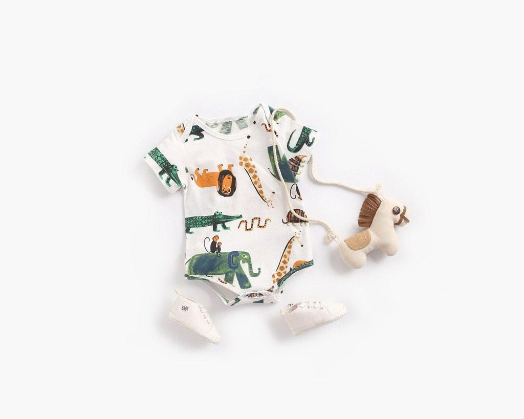 Colorful Tribal Feather Baby Bodysuit Romper – Girls & Boys (0–3T)