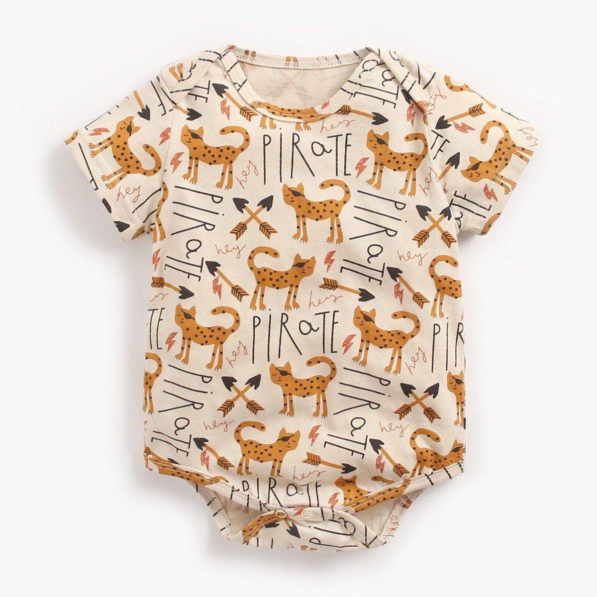 Colorful Tribal Feather Baby Bodysuit Romper – Girls & Boys (0–3T)