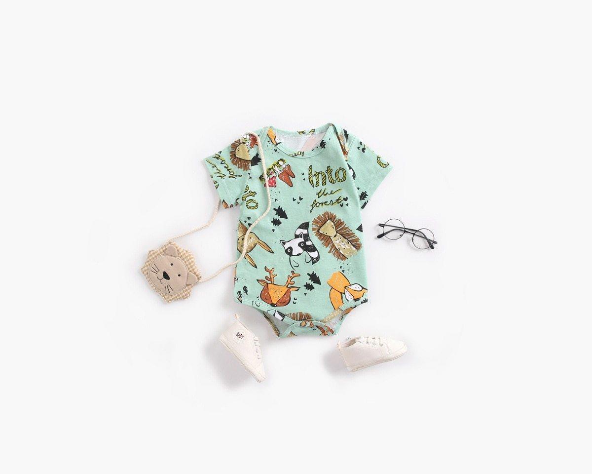 Colorful Tribal Feather Baby Bodysuit Romper – Girls & Boys (0–3T)