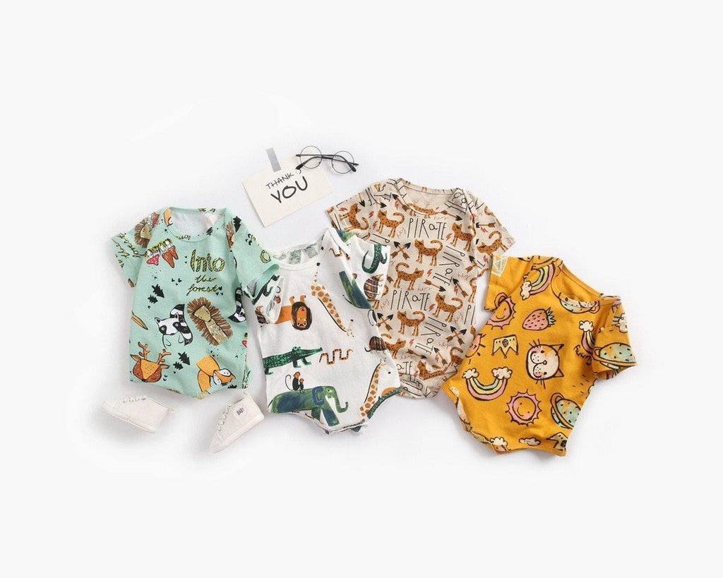 Colorful Tribal Feather Baby Bodysuit Romper – Girls & Boys (0–3T)