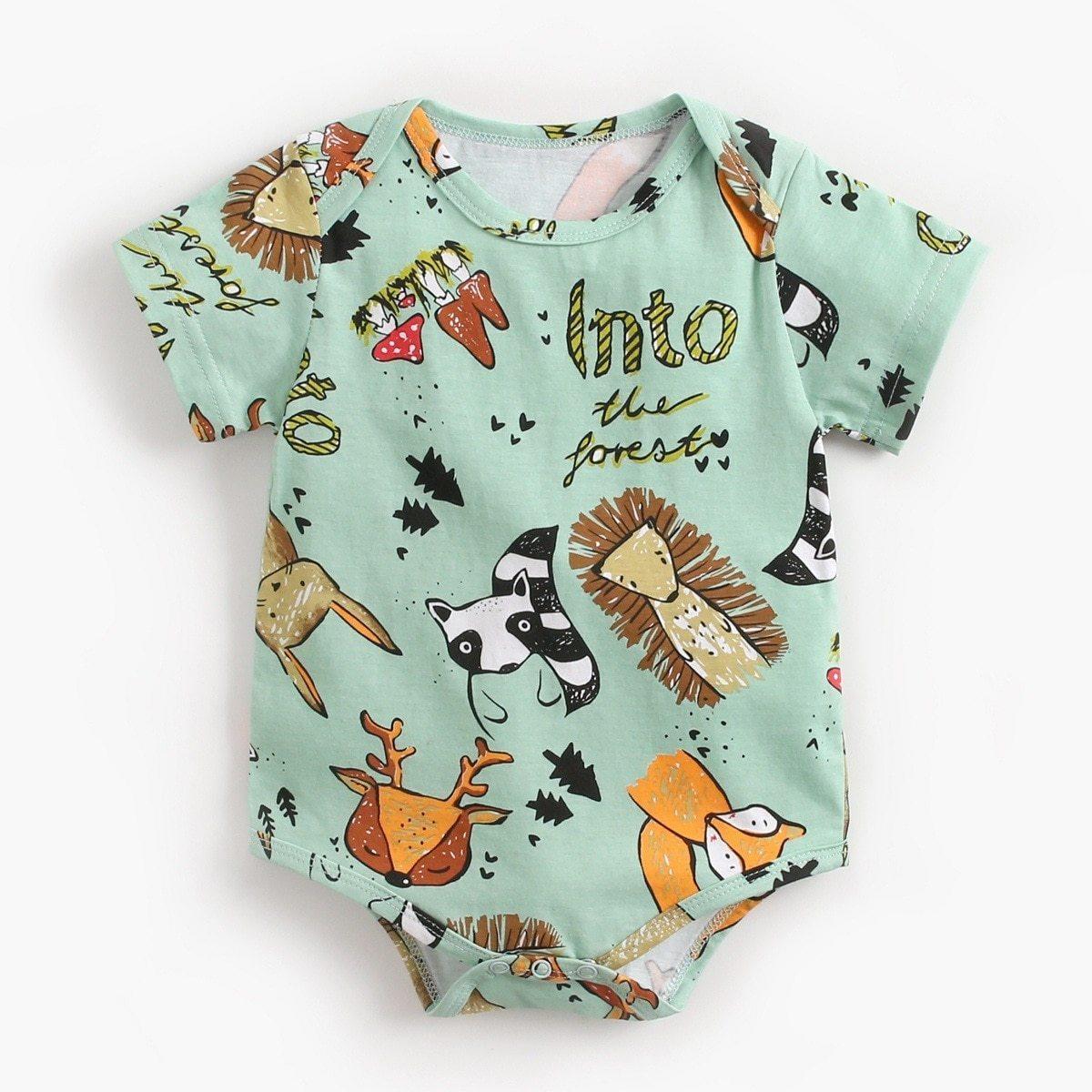 Colorful Tribal Feather Baby Bodysuit Romper – Girls & Boys (0–3T)