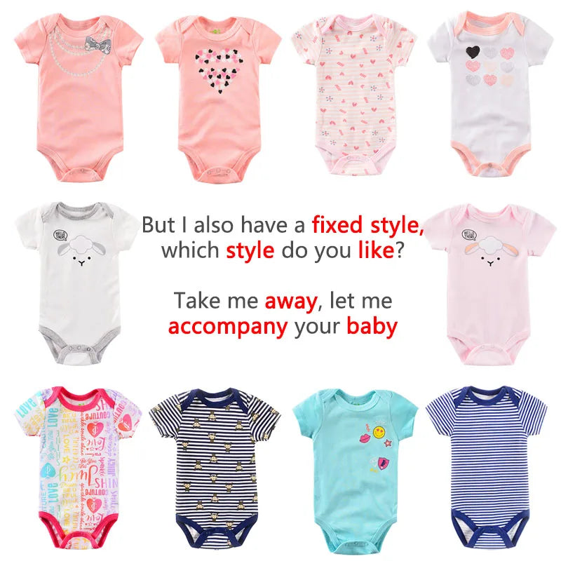 Soft Cotton Baby Bodysuit Romper for Newborns – Boys & Girls (0–12M)